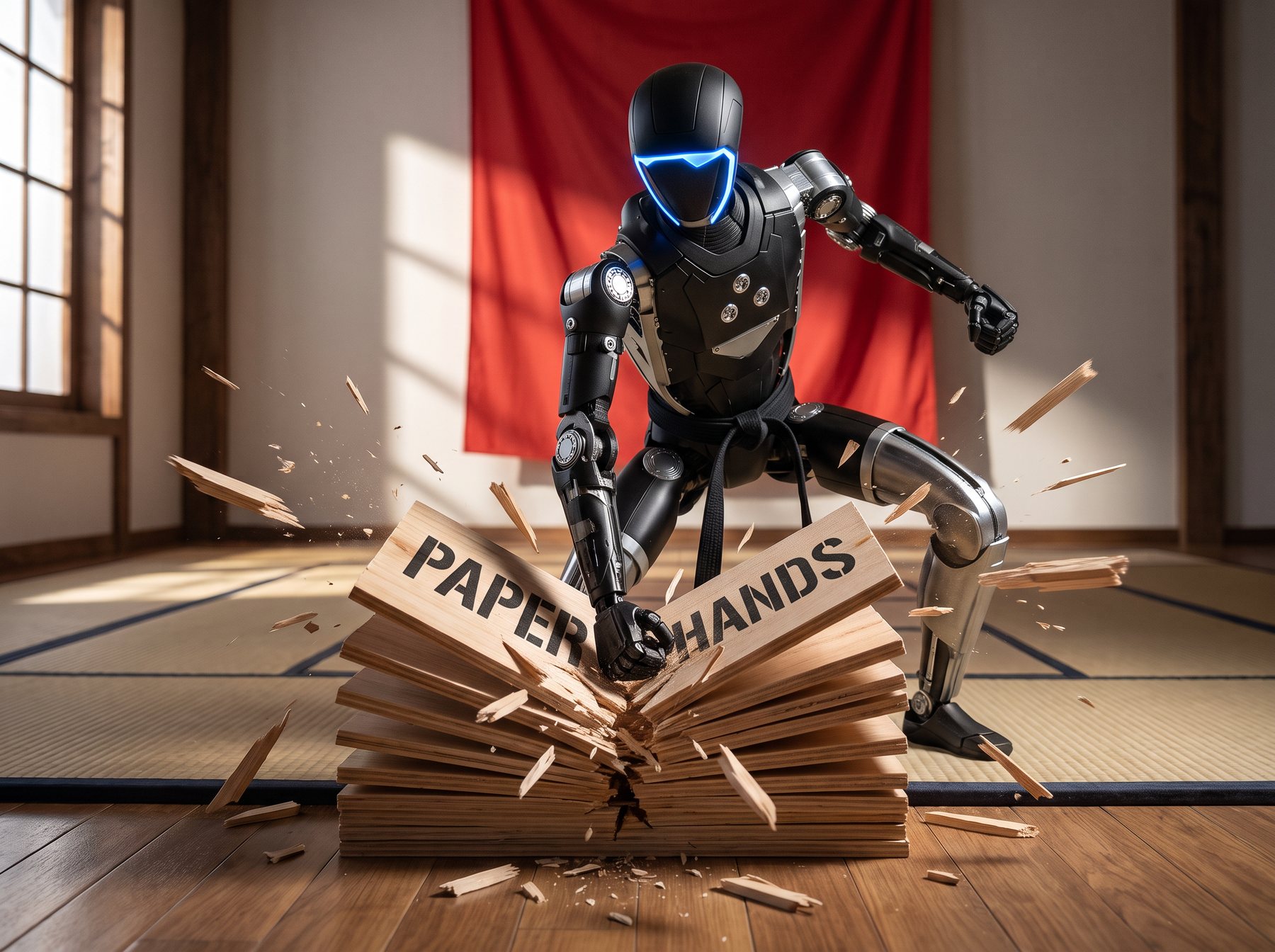 SYOMA breaking boards labelled PAPER HANDS
